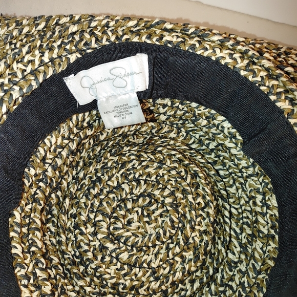 Wide Brim Jessica Simpson Brown Design Floppy Hat - Picture 7 of 12